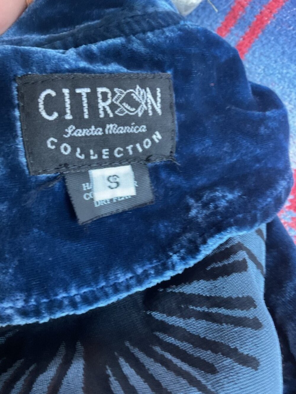 Citron Vintage Santa Monica Collection Geisha Shirt Rare Velvet Women’s S Artsy - Picture 4 of 11